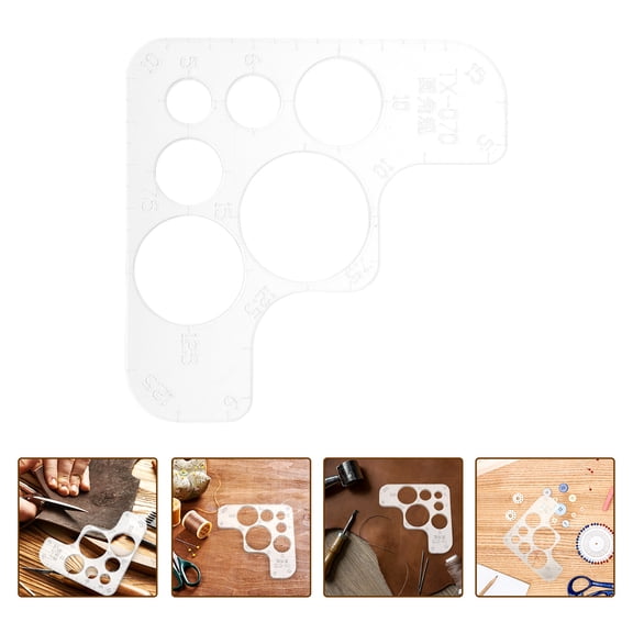 Raindrops Circle Drawing Ruler Acrylic Template for Craft Cutting 1Pack 0.3X9X9CM