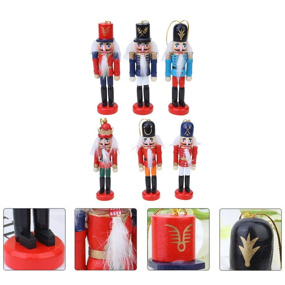 Raindrops 6Pcs Hanging Soldier Decor Nutcracker for Children 12x3.7Cm