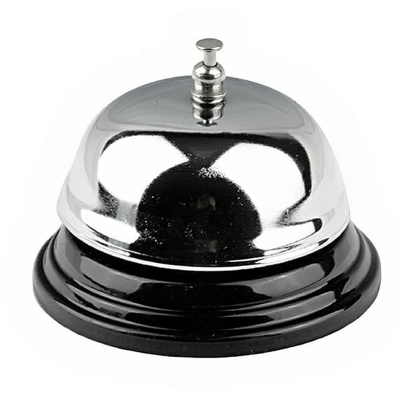 Raindrops Classic Stainless Steel Desktop Bell Reception Service Bell - Size S (Silver)