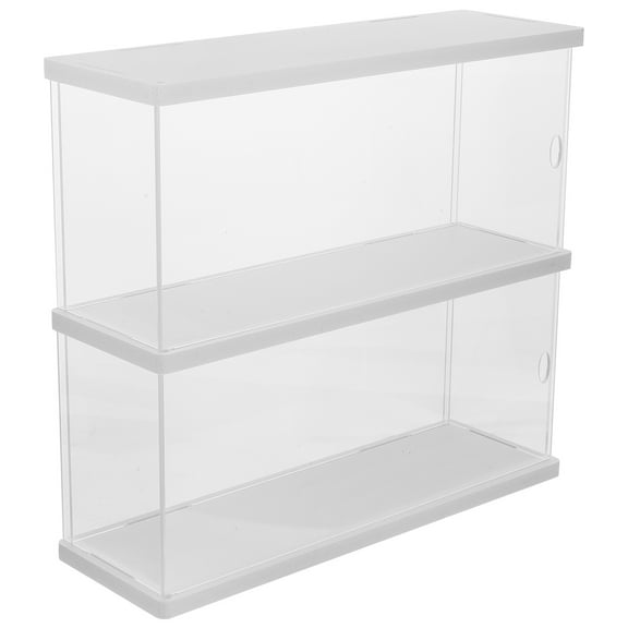 Raindrops Acrylic Display Box for Action Figures with Clear Protection and Dustproof Design White