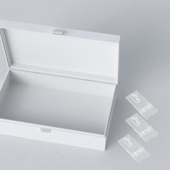 Raindrops Clear Acrylic Hasp Latch Buckle for Jewelry Boxes Small Size Transparent Lock 10 Pieces