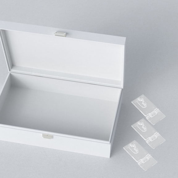 Raindrops Clear Acrylic Hasp Latch Buckle for Jewelry Boxes Small Size Transparent Lock 10 Pieces