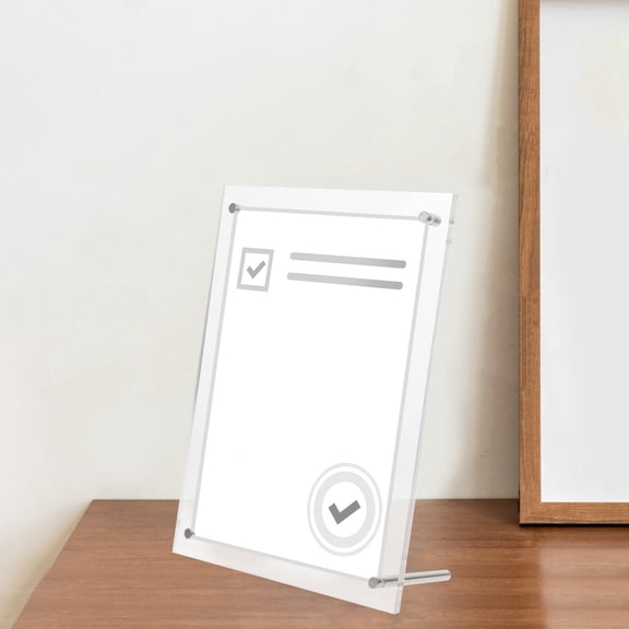 Raindrops Clear Acrylic Photo Frame for Decoration with Stainless Steel Suitable for Home Office Transparent