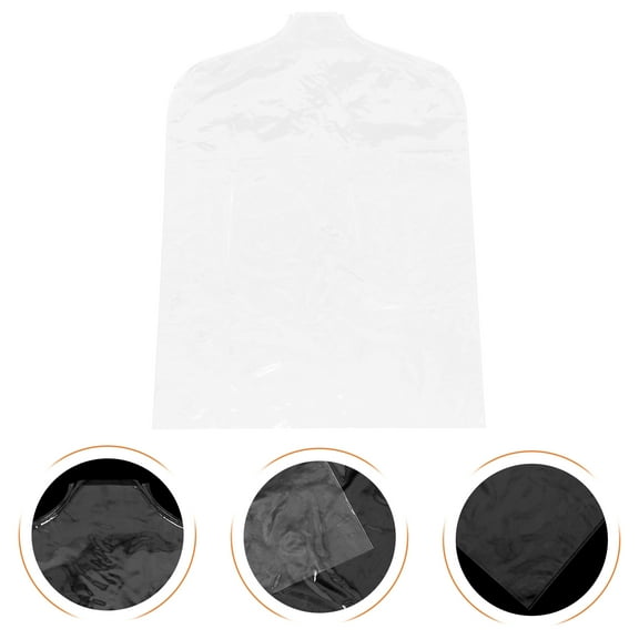 FOMIYES 5Pcs Clear Hanging Clothes Cover PVC Material Reusable Wardrobe Garment Protector