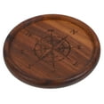 thumbnail image 1 of Raindrops Rustic Wooden Candle Holder for Storage Dark Brown Small Lovely Shape 7.5 Inch Round, 1 of 8
