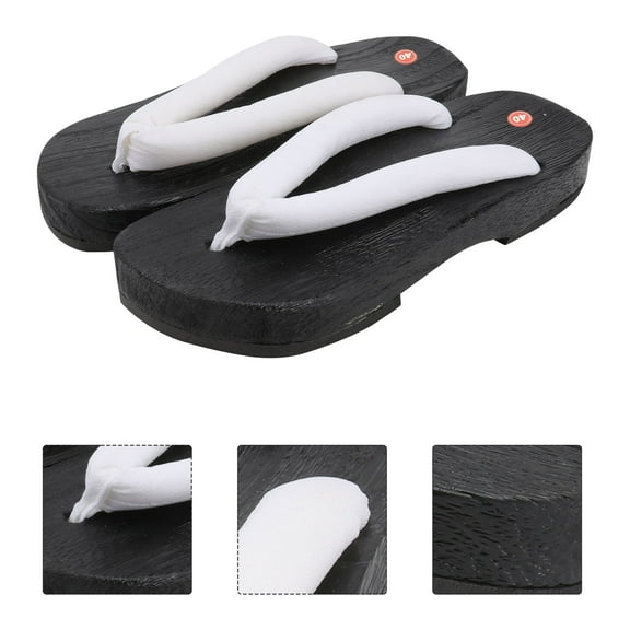 Raindrops Clogs Slippers Japan Traditional Shoes Slides for Men Woman Miss White