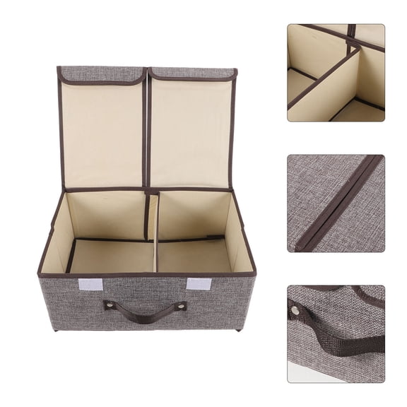 CRILSTYLEO Storage Bins For Closet Clothes Storage Organiser Grey Fabric 1Pack
