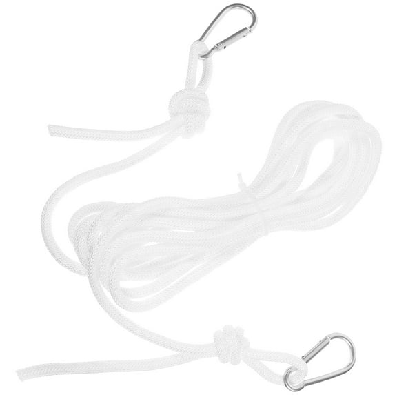 Raindrops Outdoor Clothesline White Polyester Rope Sturdy Windproof Clothes Line for Backyard