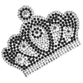 thumbnail image 1 of FOMIYES Crown Rhinestone Patch Black Resin Adhesive for DIY Clothes Decor, 1 of 8