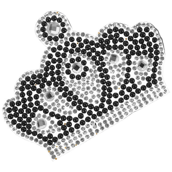 FOMIYES Clothing Glitter Rhinestone Crown Patch Iron on for DIY Apparel Decoration