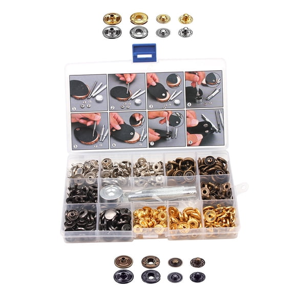 Raindrops Clothing Buttons for Crafts Shirt Snaps Tarpaulin Fasteners 1.7X1.7X2CM