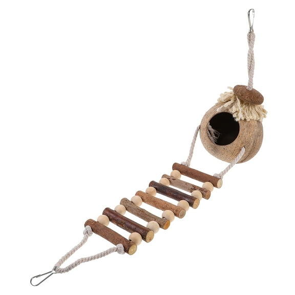 SHOWERORO Coconut Hut Synthetic Material Hiding Place 1 Set 26x4.7x3.9in