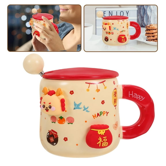 Raindrops Coffee Cup Cups Ceramic Coffee Mug Girl 14.50X9.60X9.50CM