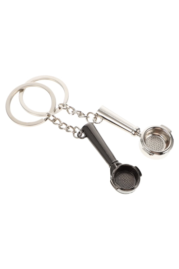 Coffee Keychain Set, 2-Piece Zinc Alloy Multifunctional Practical Key Chain Charms for Everyday Use