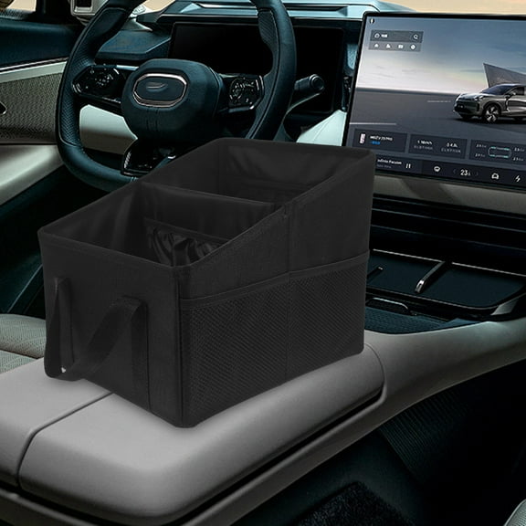 Raindrops Collapsible Car Trunk Organizer with Handles for SUV Vehicle Storage Multi-use Oxford Fabric Storage Box for Back Seat Trunk Organization