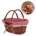 thumbnail image 1 of Raindrops Scalloped Basket Coffee Wicker 1Pack, 1 of 8