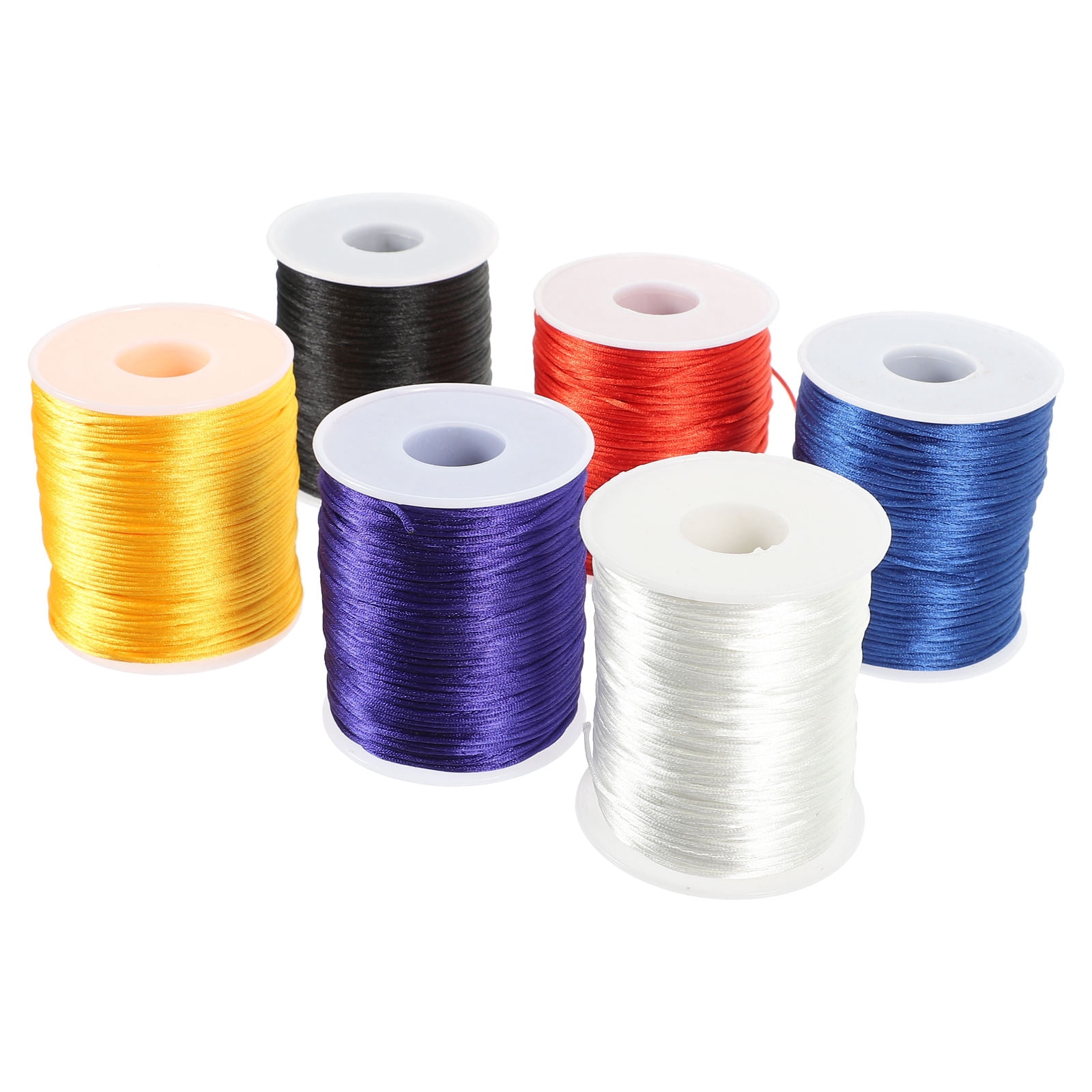 FOMIYES 6 Rolls of Braided Rope for Handicraft Projects Red Polyester Decorative Cord