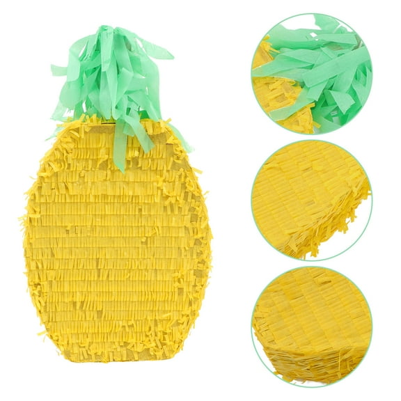 DEMACRIO Hanging Birthday Decorations Party Pinata Yellow Paper 1Pcs 21.5X12X3.7In