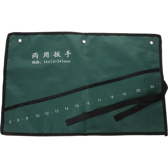 Raindrops Combination Wrench Bag Multi-function Tool Bags Organizer Pouch Green