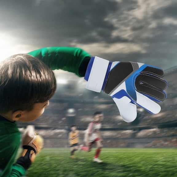 Raindrops Blue Goalkeeper Protective Glove for Adults Soft Comfortable Fit for Outdoor Sports Use