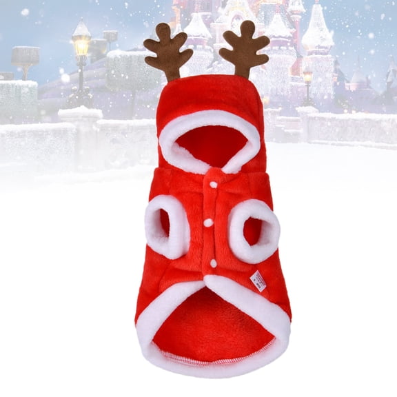 Raindrops Holiday Cat Costume Flannel Red Fashion Elk Design 1Set