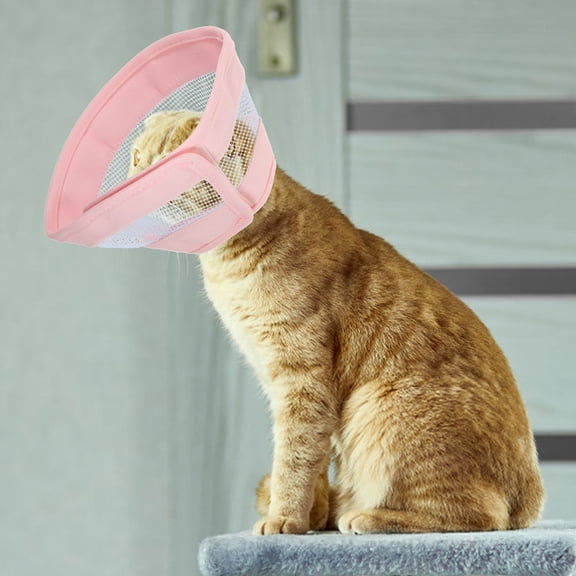 Raindrops Pink PVC Cat Collar 1Pcs for Wound Protection