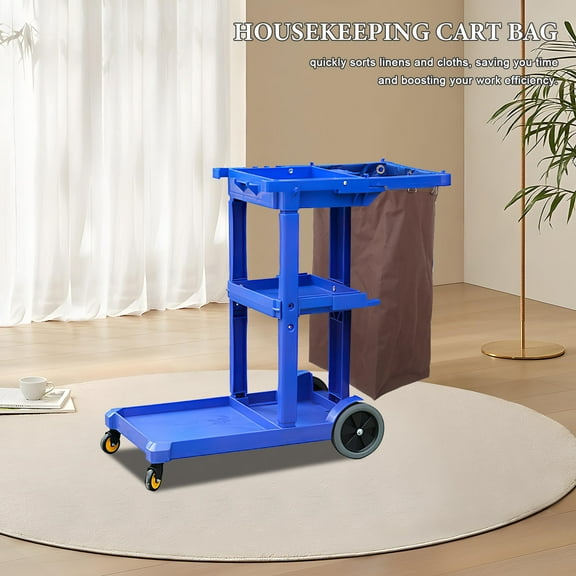 Raindrops Commercial High Capacity Janitorial Cleaning Cart Bag Waste Trash Laundry Linen Collection For Restraurant Caf Office School Motel Facility