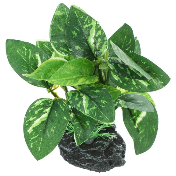 Raindrops Compact Green Artificial Fish Tank Plant Safe for Both Fresh and Saltwater Aquariums