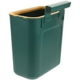 thumbnail image 1 of Raindrops Compact Green PP Material Cabinet Hanging Trash Can for Home Use in Kitchen or Bathroom 7.5 x 4.3 x 12.6 Inches, 1 of 8