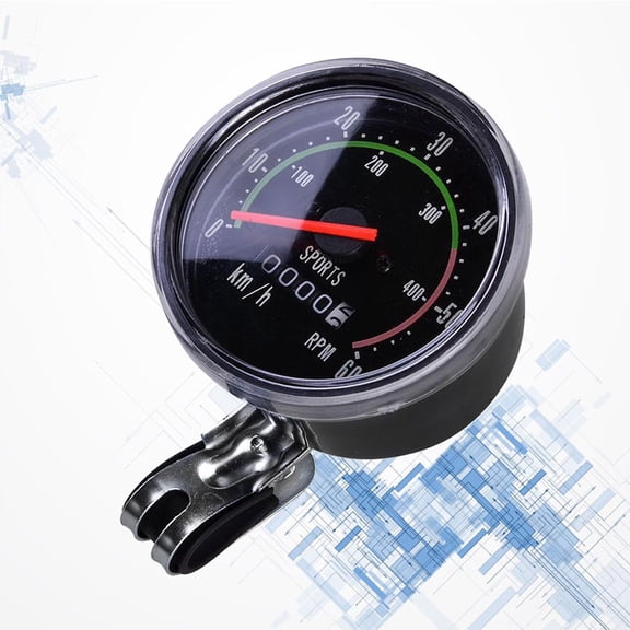 Raindrops Compact Lightweight Bike Mechanical Odometer for Bicycle with High Sensitivity Tracks Speed Distance and Calories Dark Brown Small