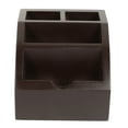 thumbnail image 1 of Raindrops Dark Brown Business Card Holder for Office Desk, Stylish Stationery Organizer, 1 Piece, 1 of 8