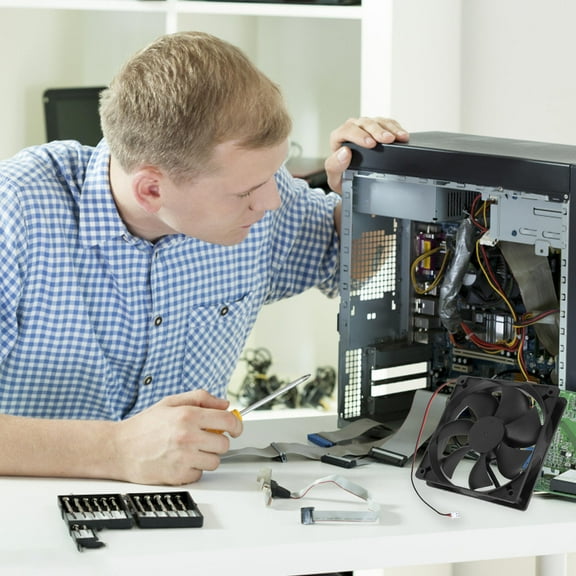 Raindrops Computer Cooling Fan 12v Large USB Powered Battery Operated Black