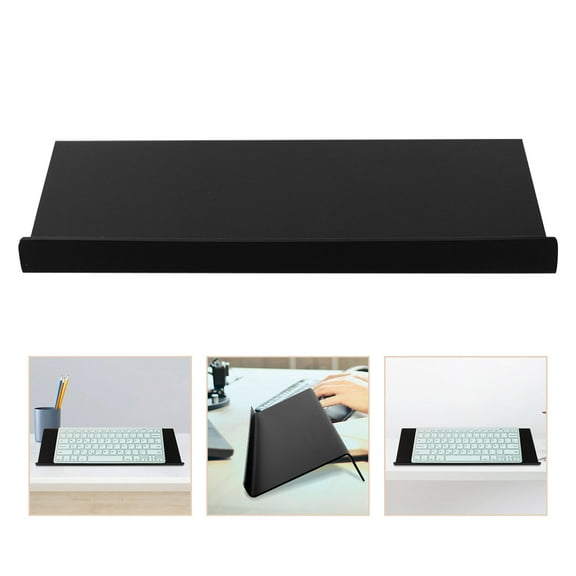 Raindrops Ergonomic Acrylic Keyboard Stand for Desk with Tilted Design Black Color Fits Most Keyboards