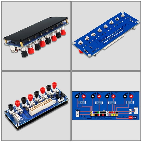 Raindrops Computer Power Module Board Supply Voltage Connector Distribution