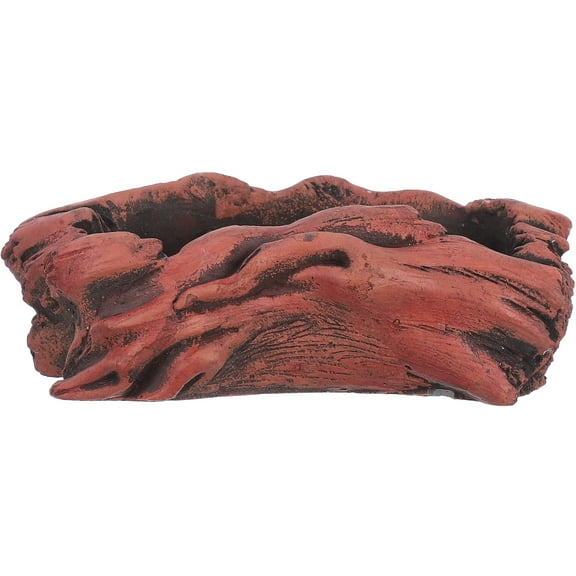 Raindrops Concrete Driftwood Planter Rectangular Imitation Stump Log Flower Pot Vintage Cement Plant Container for Outdoor Indoor Gardening