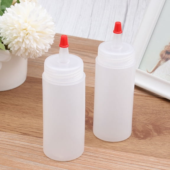 Raindrops Condiment Bottles with Lids 6Pcs Squeeze Design for BBQ and Camping Trips