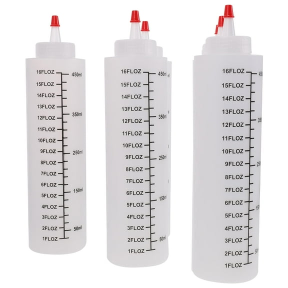 Raindrops Condiment Squeeze Containers with Good Sealed Performance for Sauce Storage Made of PE Assorted Color 6pcs