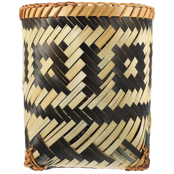 USHOBE Plastic Wastepaper Basket 1 Piece, Compact 8.3 x 7.9 Inch Trash Bin for Office and Home
