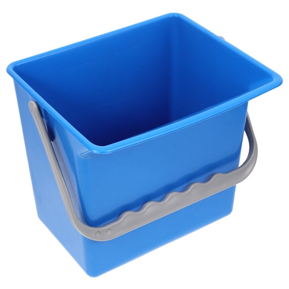 Raindrops Plastic Storage Bucket with Handle for Cleaning Supplies and Green Large