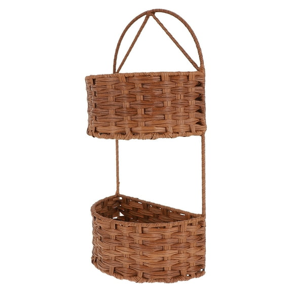 Raindrops Convenient Household Dual-layer Hanging Basket Wall-mounted Sundries Container