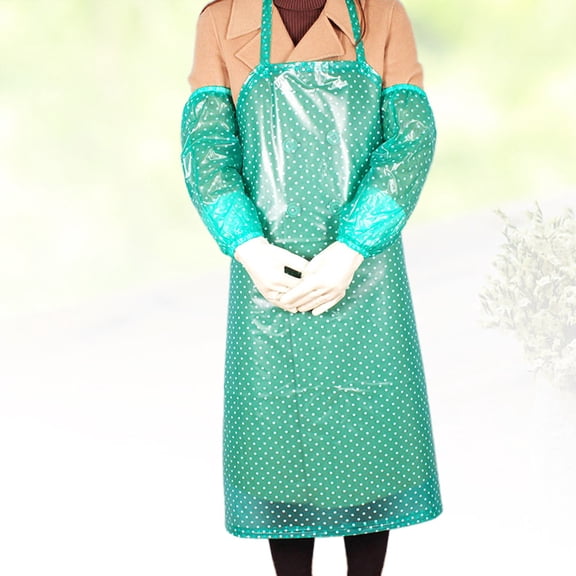 Raindrops Cooking Waterproof Sleeve Apron Protective Miss Work