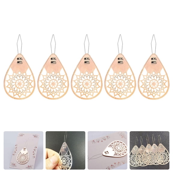 DEMACRIO Needle Threaders Rose Gold Copper 5Pcs 2.36X1.10X0.08In