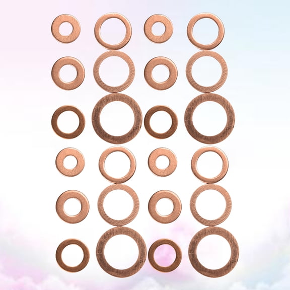 Raindrops Copper Washer Set 110Pcs For Water Fittings And Car Engines 13X6.8cm