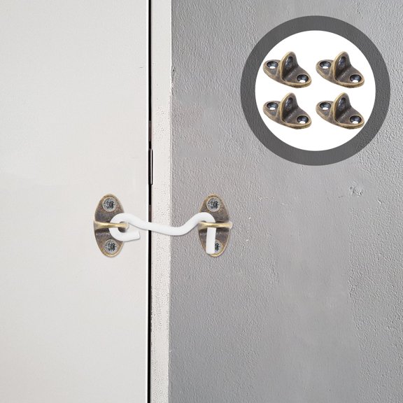 Raindrops Copper Window Hook Base 4Pcs Bronze 3.1x0.6in Windproof Hook Base Home Decoration