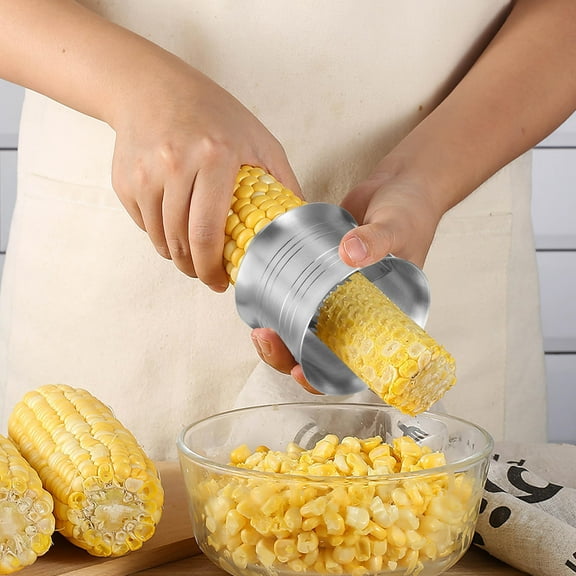 Raindrops Corn Cob Peeler 1Pack 7X5.3CM Silver for Flexible Corn Peeling and Quick Threshing