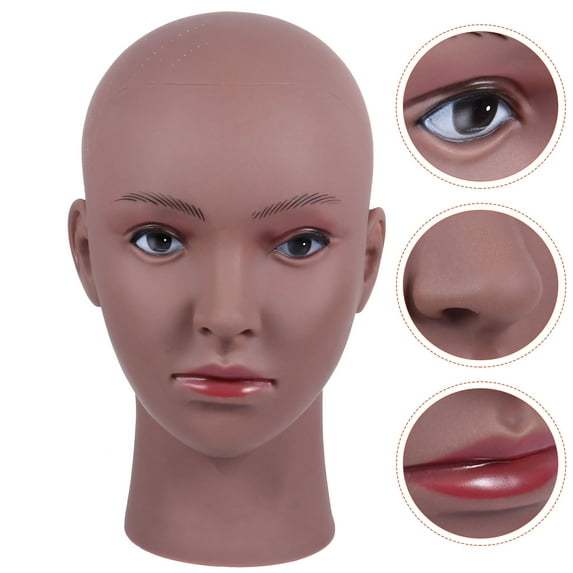 Raindrops Cosmetology Mannequin Head Bald Head Female Wig Head Simulated Head Model