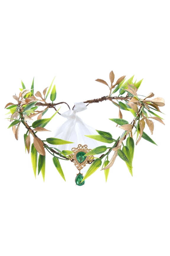 Vintage Leaf Headband Plastic Fairy Hair Accessory for Party, Costume, and Special Occasion Use