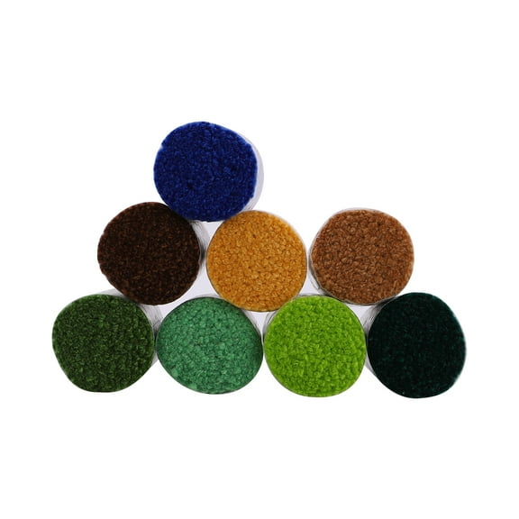 FOMIYES 18-Piece Hand Knitting Yarn Set Coffee Embroidery Threads for Rug Making and Sewing Crafts for Adults