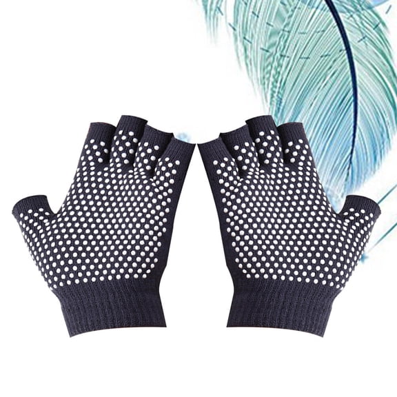 Raindrops Soft Knitted Fingerless Gloves Cotton Half Finger for Fitness