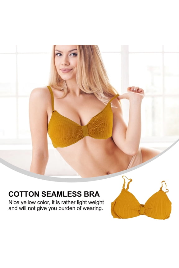 Wirefree Bras Yellow 1 Pc 10.6X9.8X0.8In